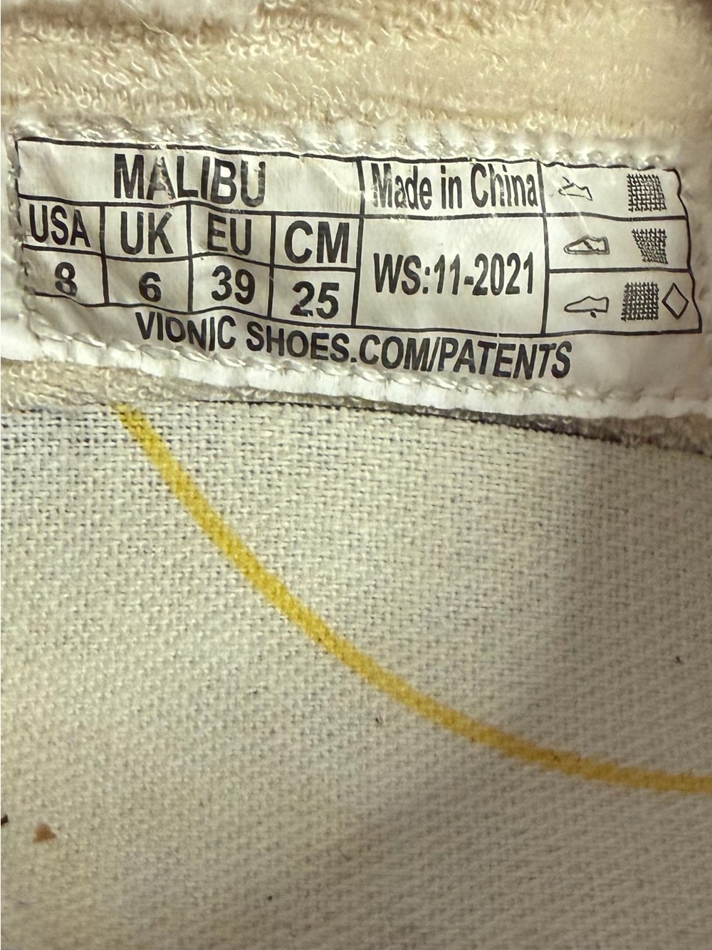 Vionic Malibu Canvas Slip-On Sneaker Peach Floral Botanical Print Women’s Size 8 - Picture 8 of 8